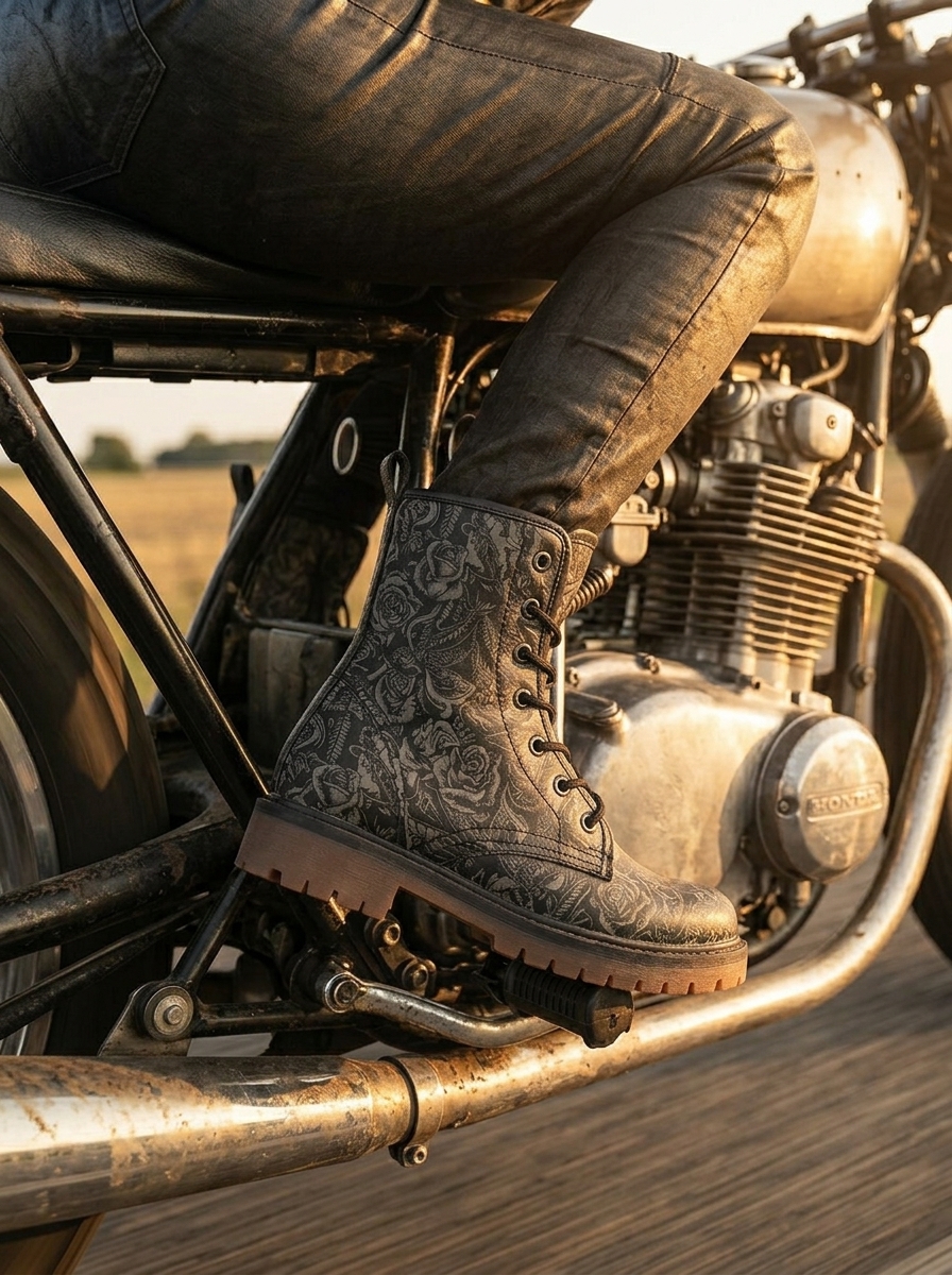 Tattooist Black Botas Combat: El Arte de Caminar con Estilo - Imagen 3