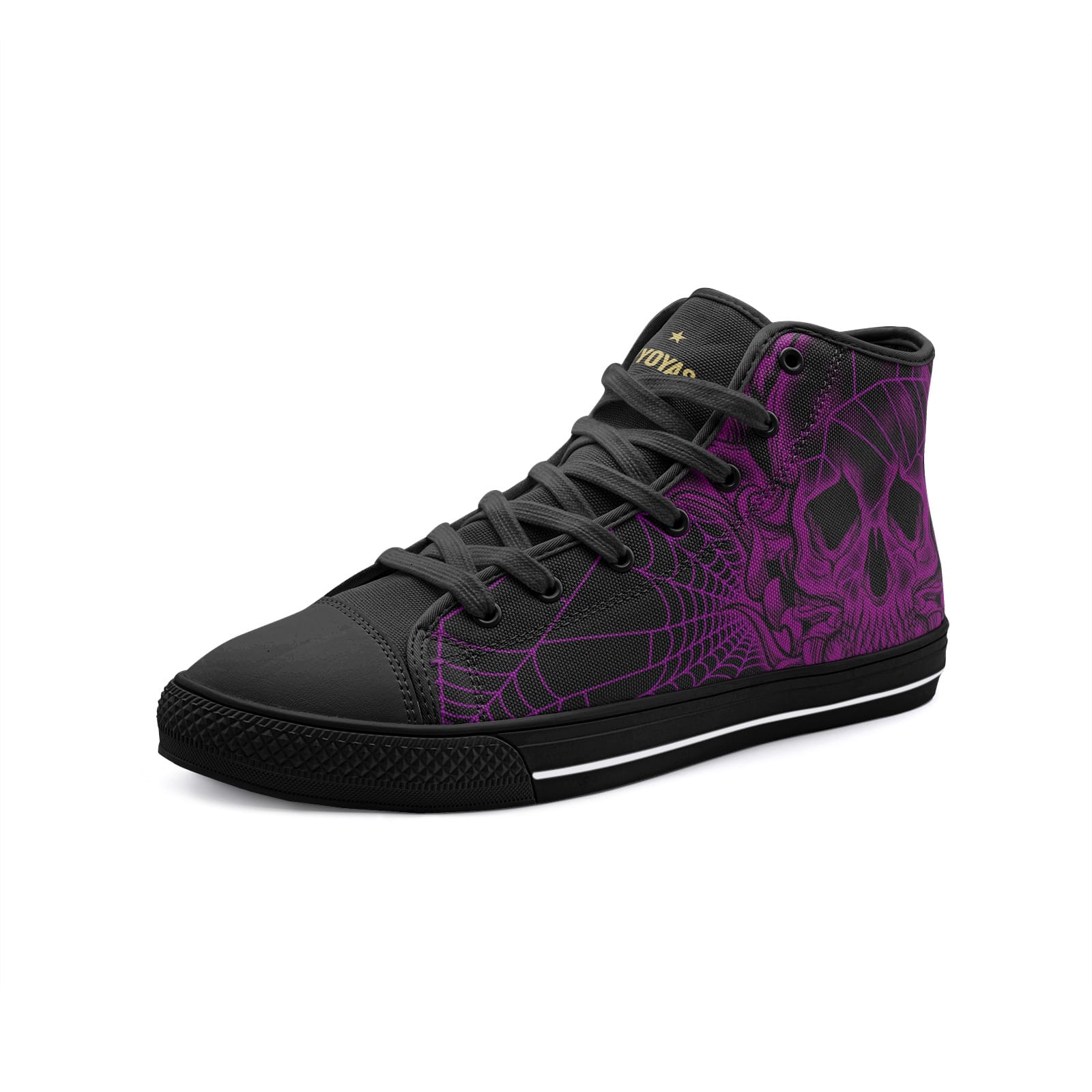 Purple Skull High Tops de Lona 1 Purple Skull High Tops de Lona