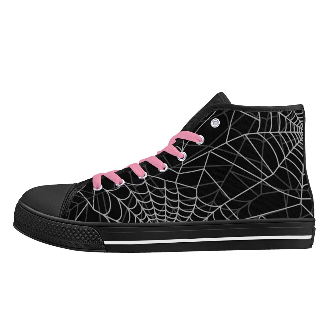 Spider and Pink Zapatillas Altas de Lona