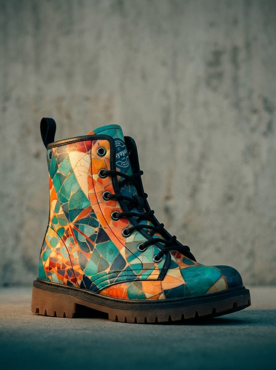 Gaudi Botas Combat de Mosaico de Fantasía 4 Gaudi Botas Combat de Mosaico de Fantasía - Imagen 4