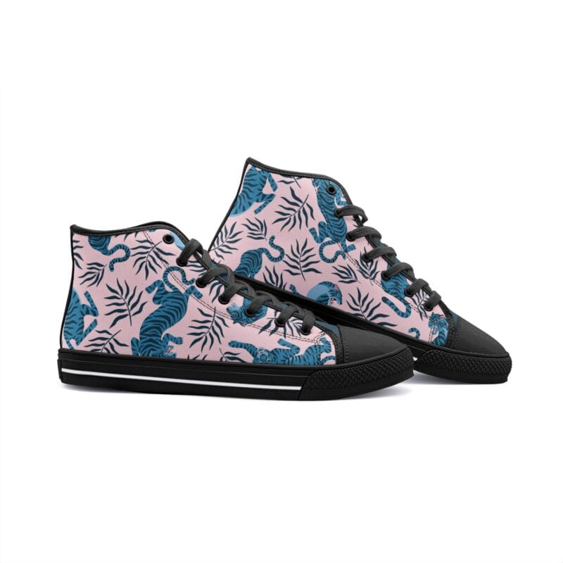 zapatillas high top Piyoyas Pink and Tigers Zapatillas High Tops de Lona estilo alternativo