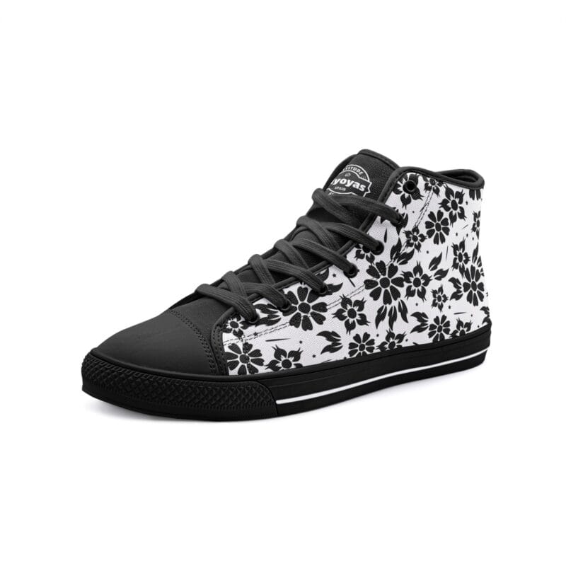 Flores Negras High Tops de Lona