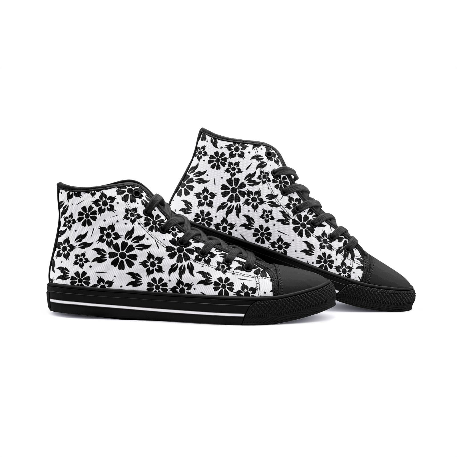 Flores Negras High Tops de Lona 2 Flores Negras High Tops de Lona - Imagen 2